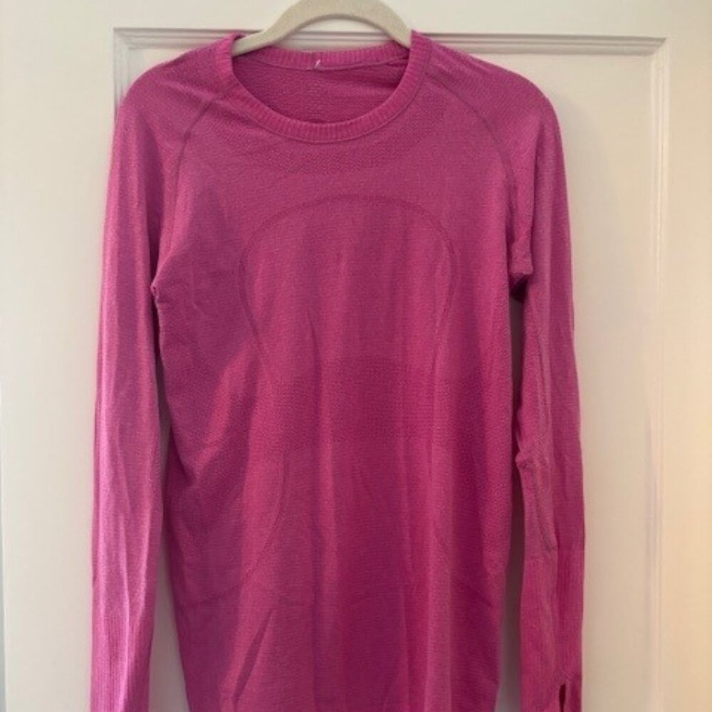 Pink Lululemon long sleeve